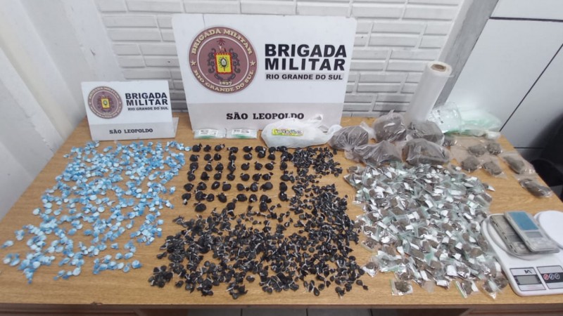 drogas apreendida pela BM de São leopoldo