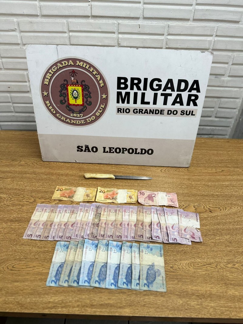 dinheiro apreendido pela BM