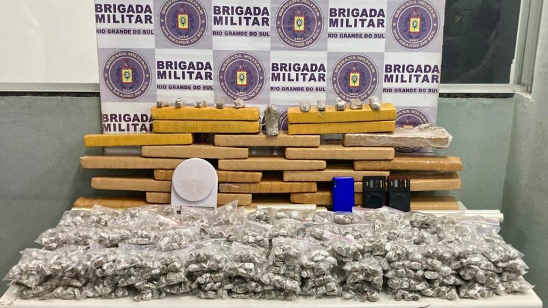 BM apreende aproximadamente 33 quilos de maconha em Porto Alegre