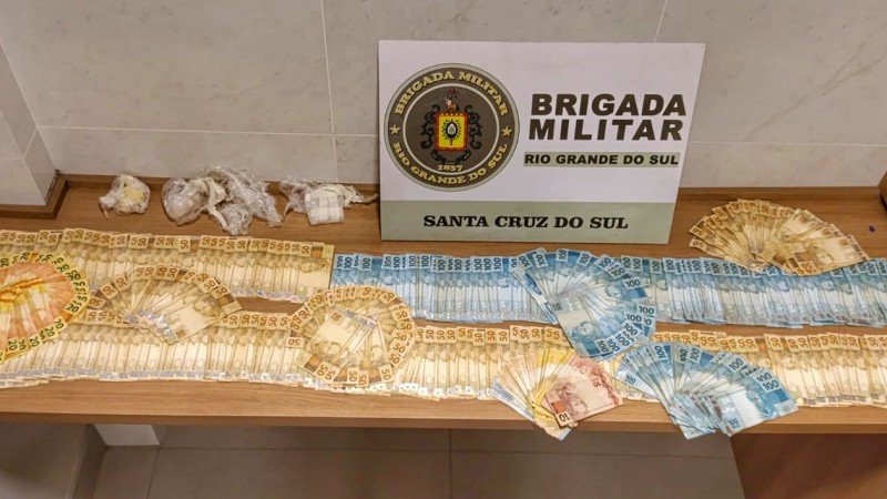Brigada Militar apreende dinheiro sem procedência em Santa Cruz do Sul