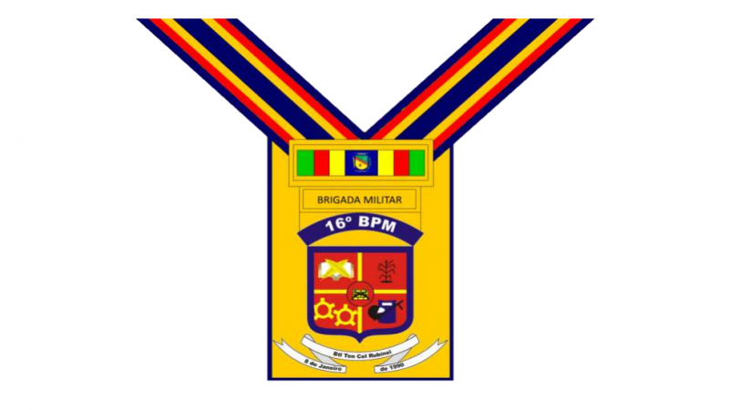Imagem ilustra a comenda do 16&ordm; Batalh&atilde;o de Pol&iacute;cia Militar