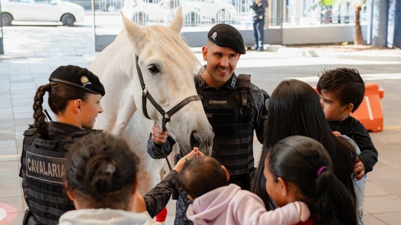 Momento de conex&atilde;o entre a crian&ccedil;a e o cavalo